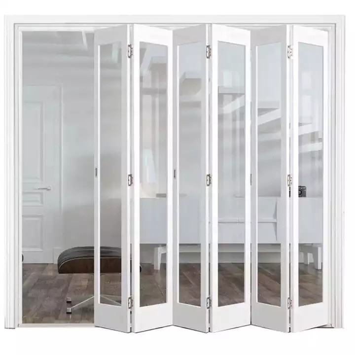 Kundengebundener Plastikrahmen-Glasakkordeon-Außenentwurf der Falttür-UPVC Bifold