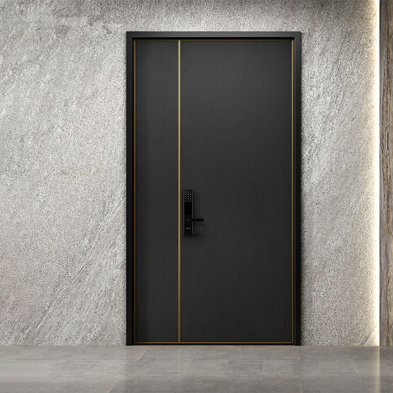 Mdf-Karkassen-Sicherheits-Stahltür, hölzernes gepanzertes Äußeres Front Doors