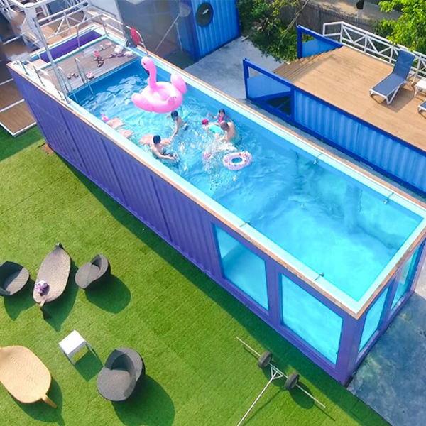 Tesia-Fabrikpreis-vorfabrizierte besonders angefertigt färben 20ft 40ft Stahlversandverpackungs-Swimmingpool