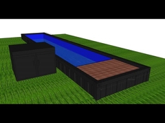 40 Fuß mobiler, vorgefertigter, modifizierter 24-V-LED-Lichtcontainer-Swimmingpool